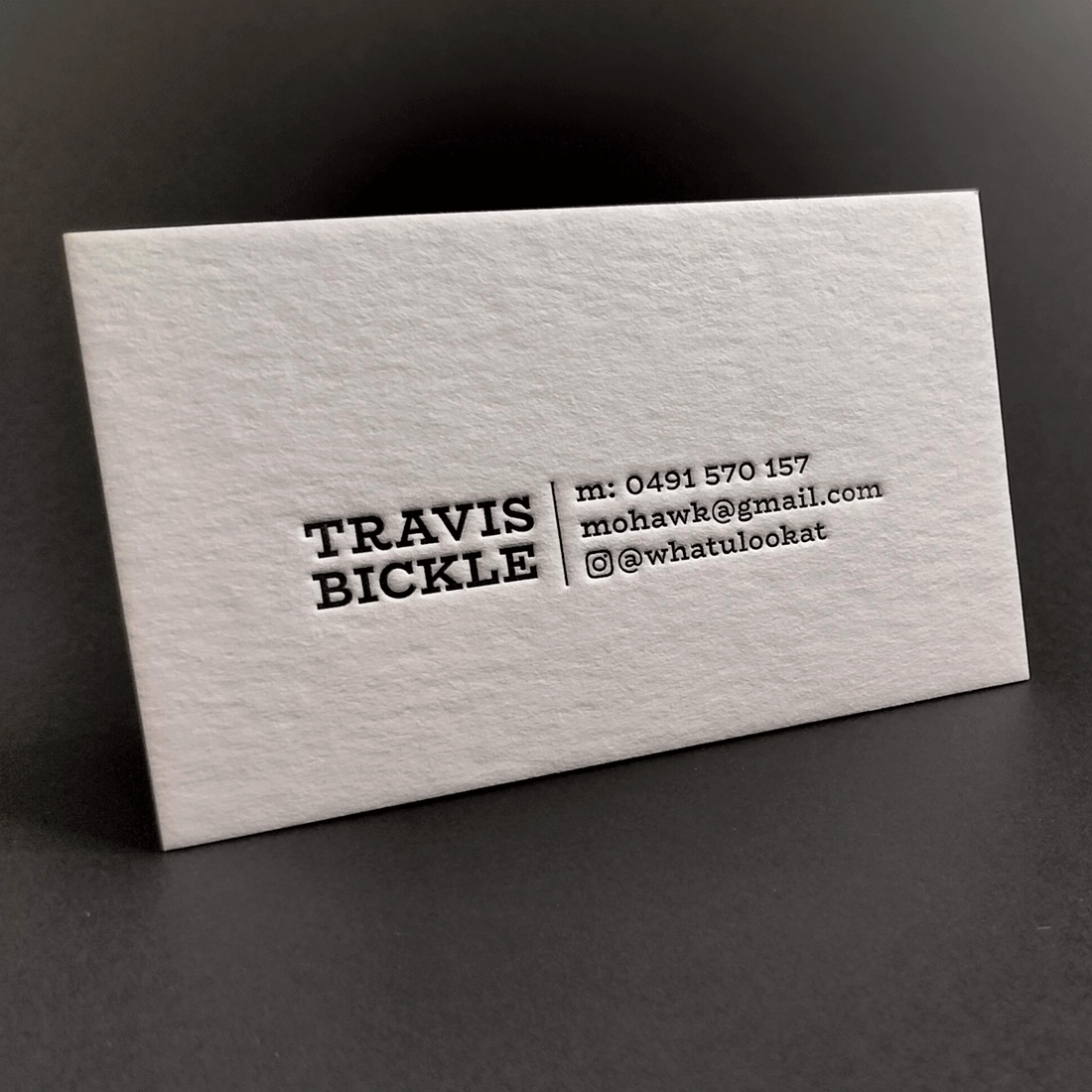 450gsm Italian Cotton Letterpress business cards